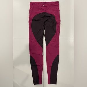 Lulu Lemon size 8 leggings pink and maroon